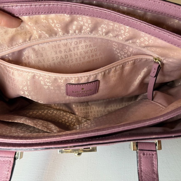 Kate Spade Natasha Lovett Street Purple Satchel Top Handle Purse Handbag - Picture 14 of 15